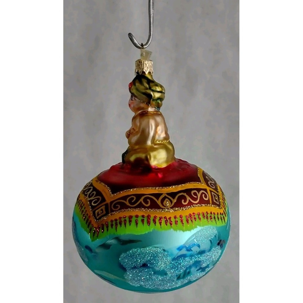 Glass Ornament "Magic Carpet Ride" Hand Painted Made in Poland Radko Inspired - Picture 2 of 4